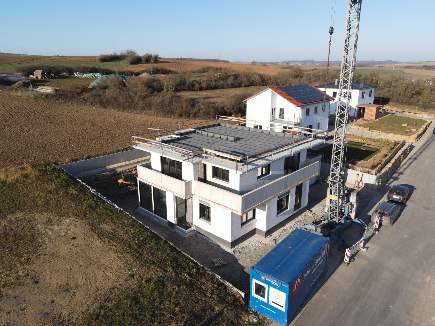 Neubau eines Einfamilienhauses in Massivbauweise in Wittighausen